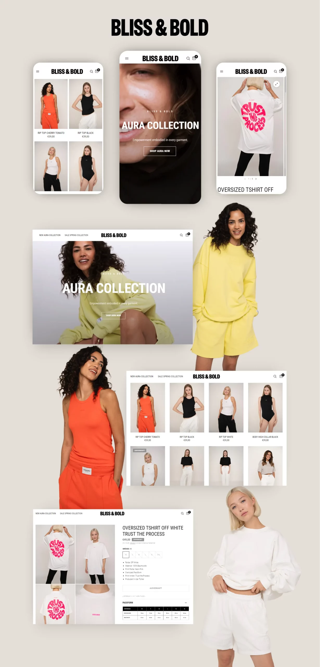 Bliss adn Bold Brand Shop auf Shopify